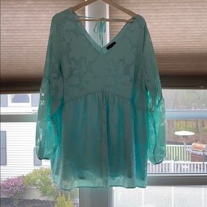 Lane Bryant tie back baby doll top